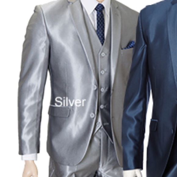 mens silver suit jacket